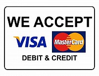 We accept credit cards